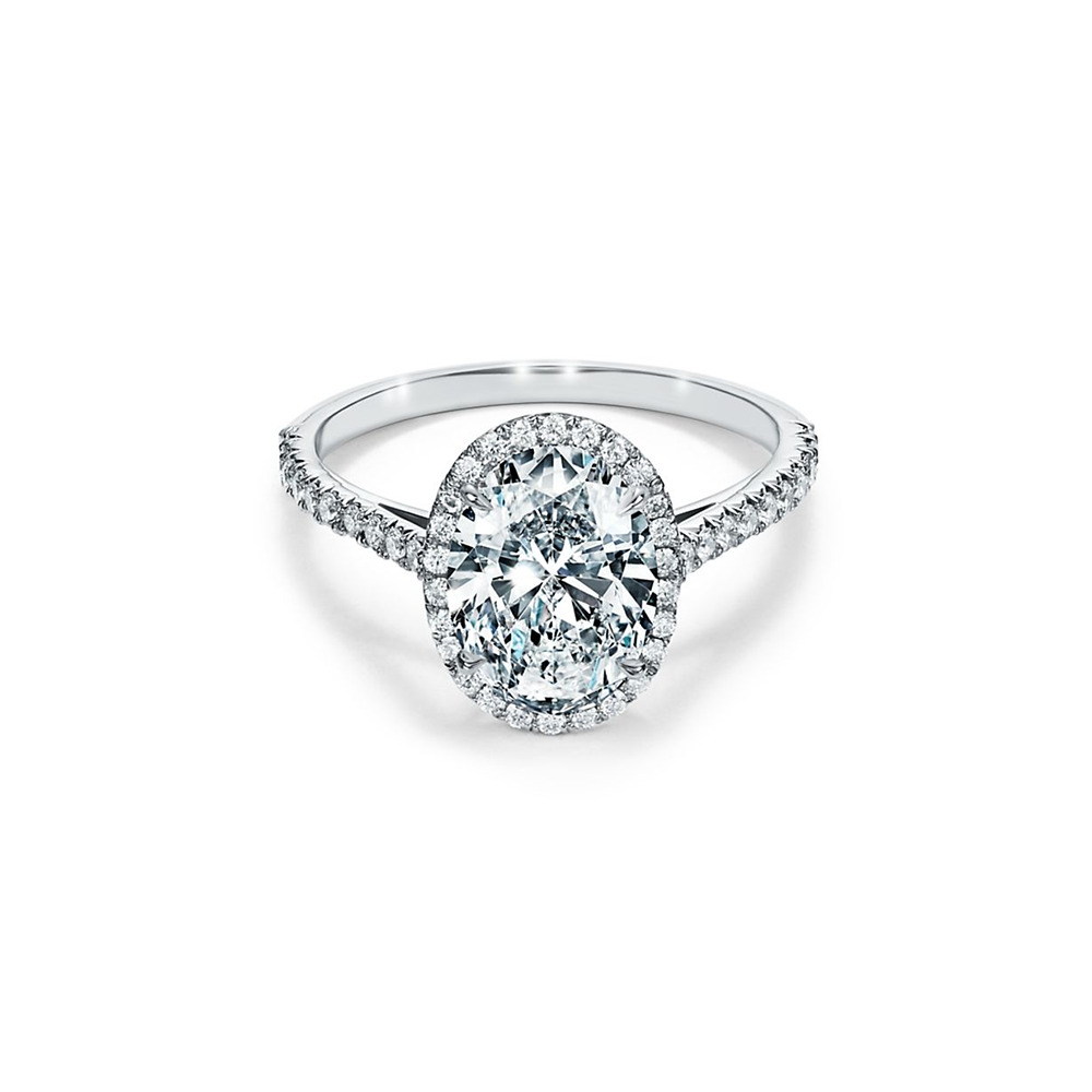 Tiffany Tiffany Soleste Oval Halo Engagement Ring 95442