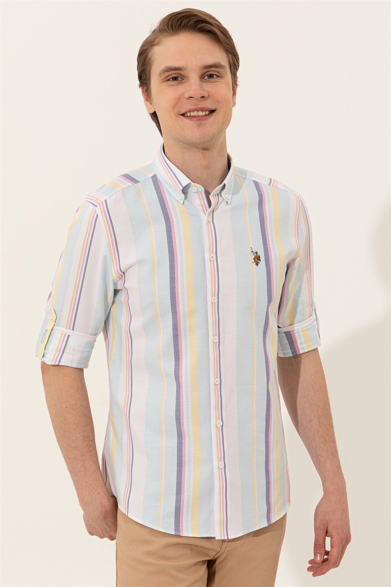 Mens Shirt Multicolor Stripes