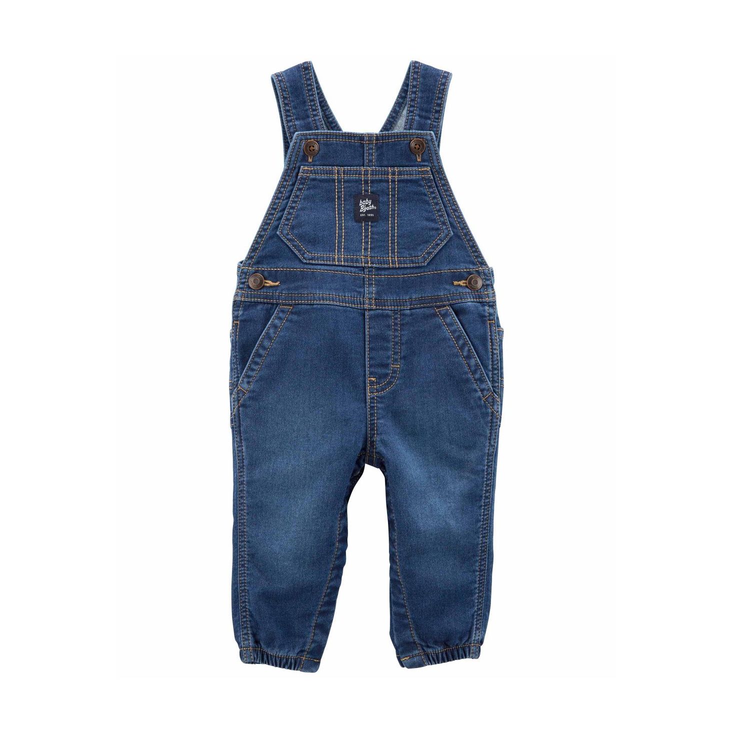 Soft Knit Denim Overalls