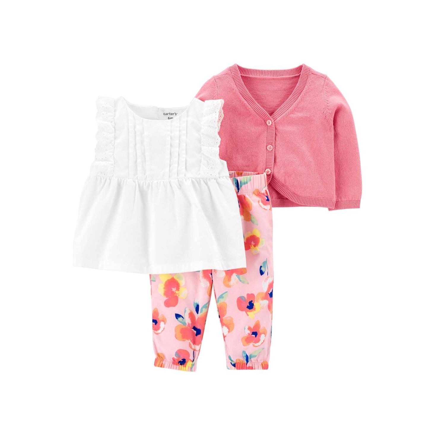 3-Piece Floral Cardigan Set