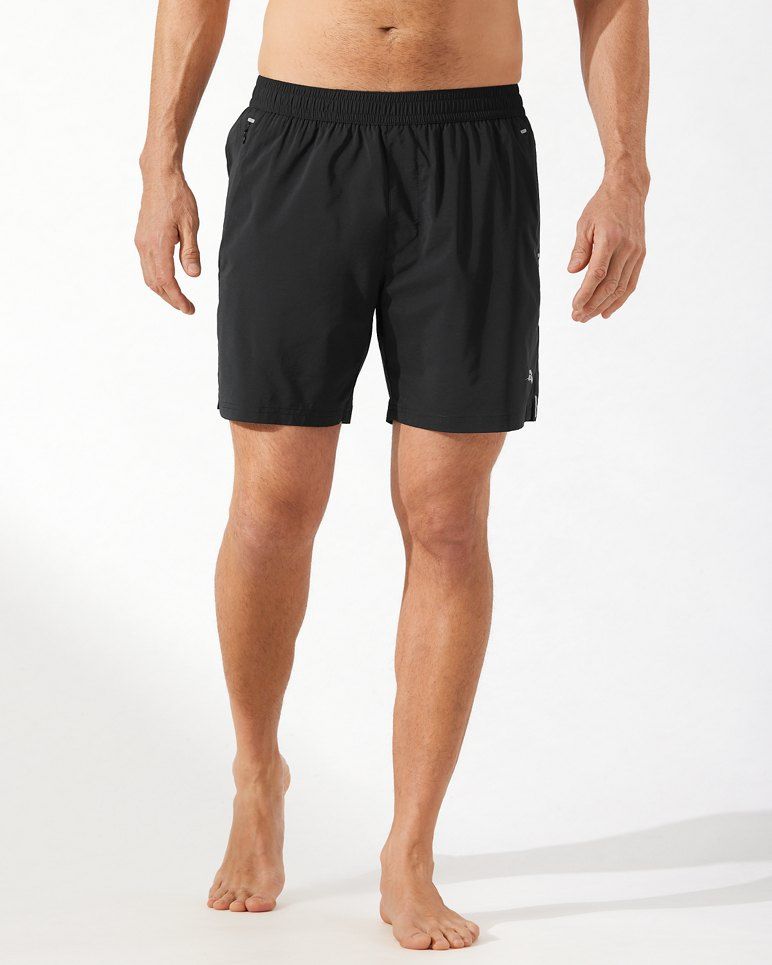 Naples Circuit 6 Inch Swim Trunks in Black