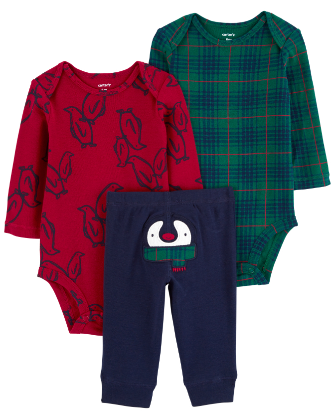 Carter's 3Piece Holiday Bodysuit Pant Set Mall of the Emirates