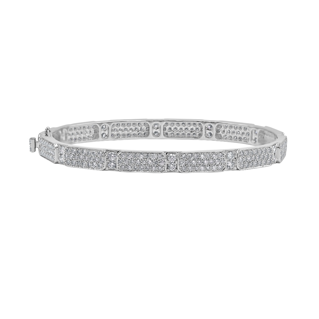 LUNA Full Diamond Octagon Bangle 5 20mm