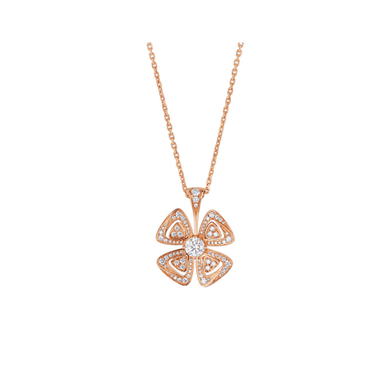 BVLGARI Fiorever Necklace in Rose Gold Mall of the Emirates
