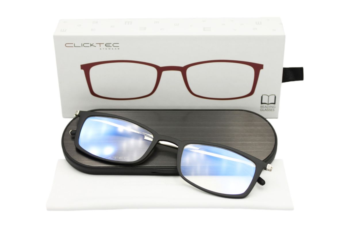 Optx Twenty Twenty ClickTec Thin Rectangle Style Black Reading