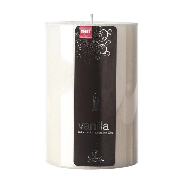 The One Vanilla Pillar Candle 10x15 Cream Mall of the Emirates