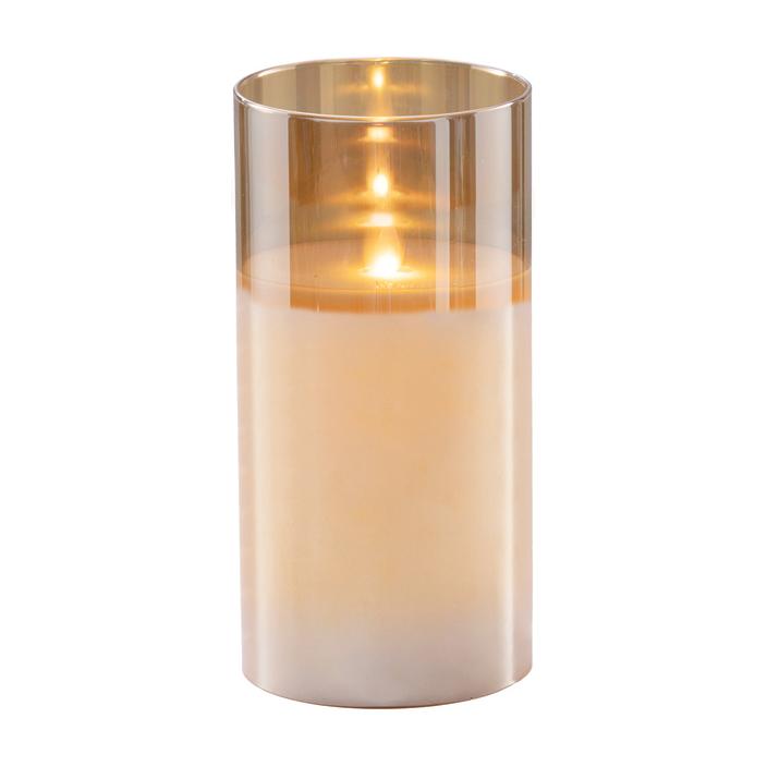 The One Glimmer Flameless Candle 10x20 Gold Mall of the Emirates