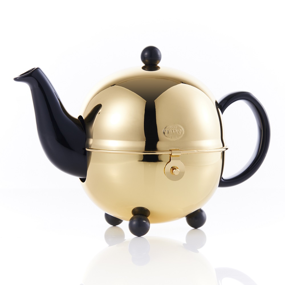 Design Teapot In Black And Gold 900ml