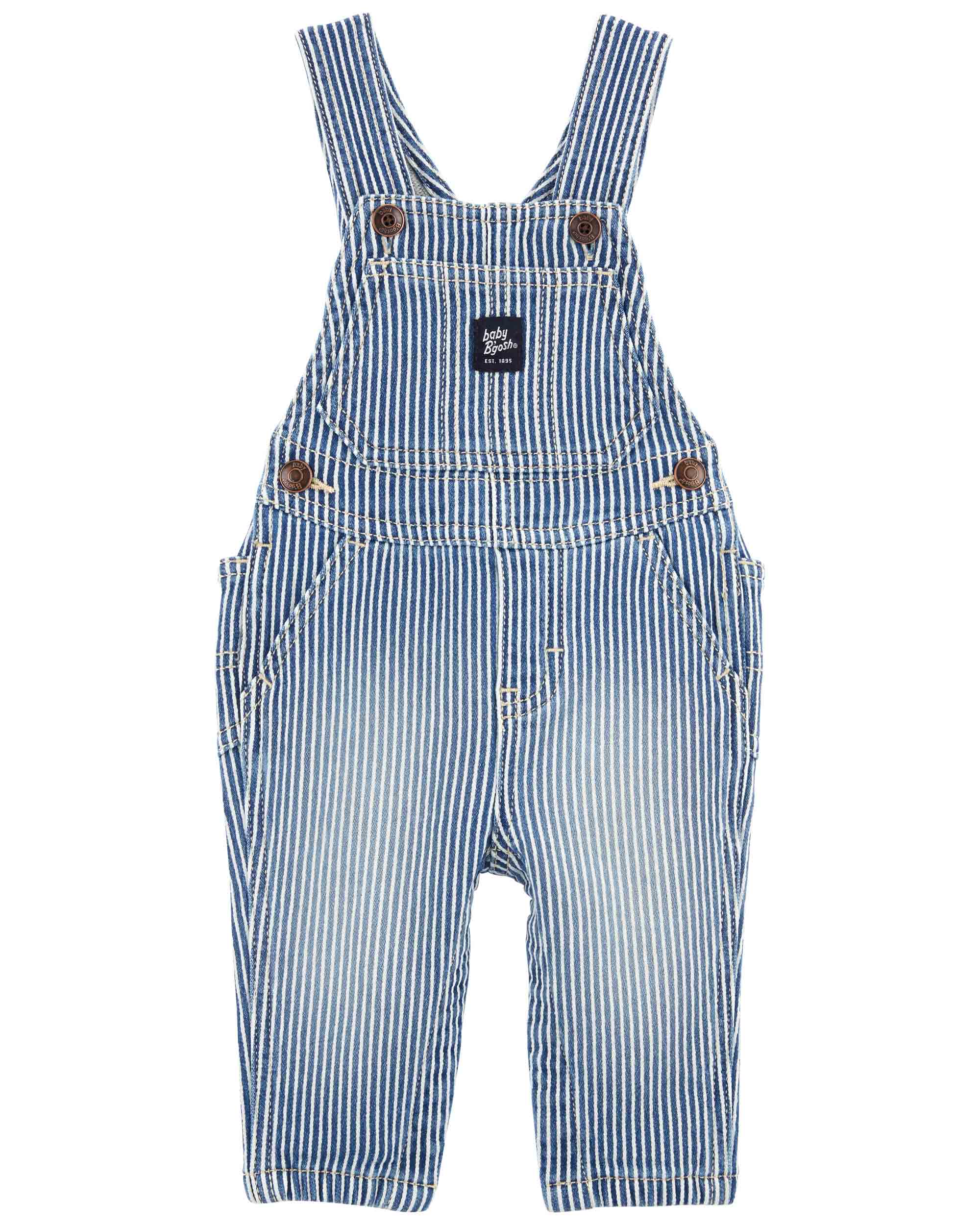 Oshkosh B'gosh KnitLike Denim Hickory Stripe Overalls Mall of the