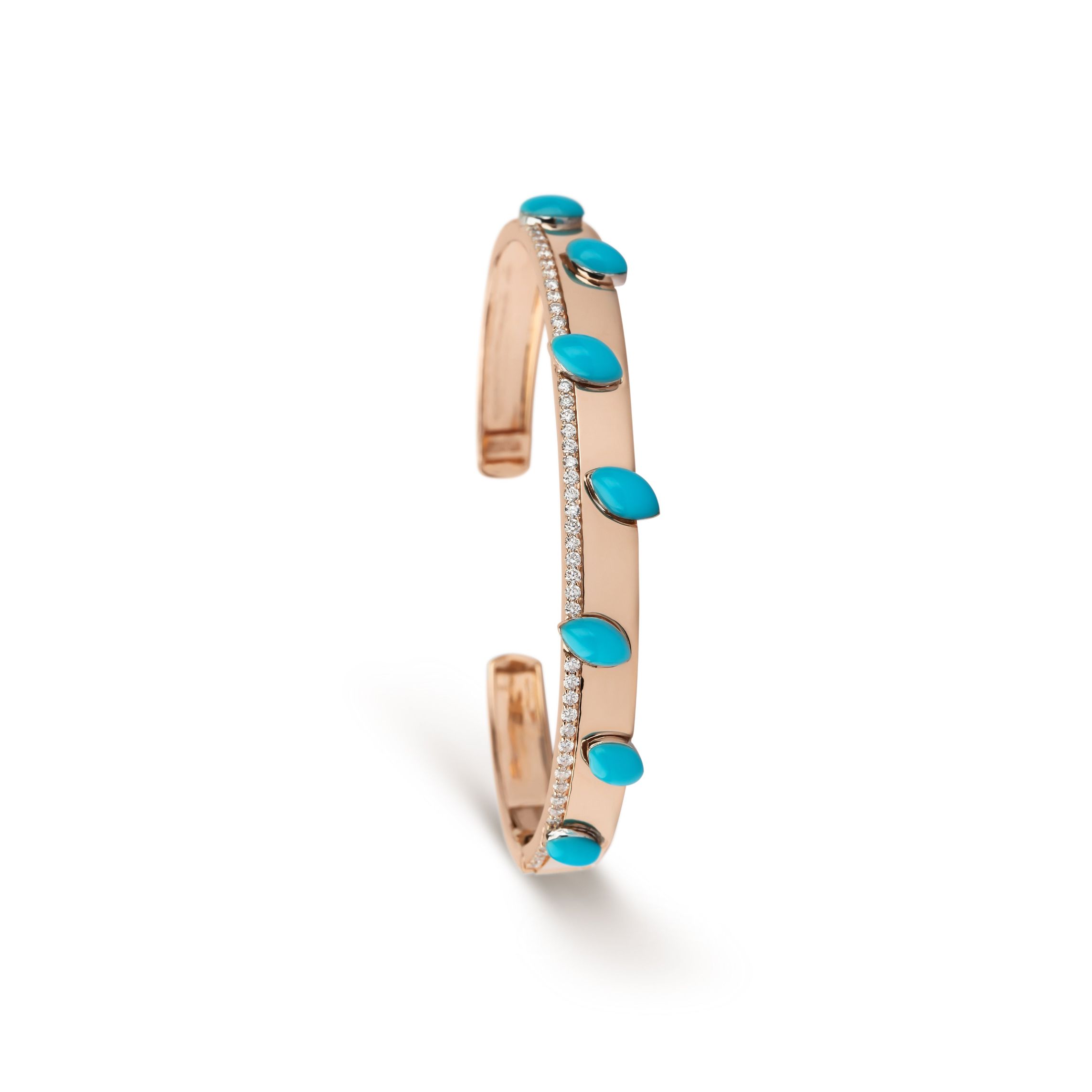 Yessayan Jewelry Turquoise Rose Gold & Diamond Cuff Bracelet Mall