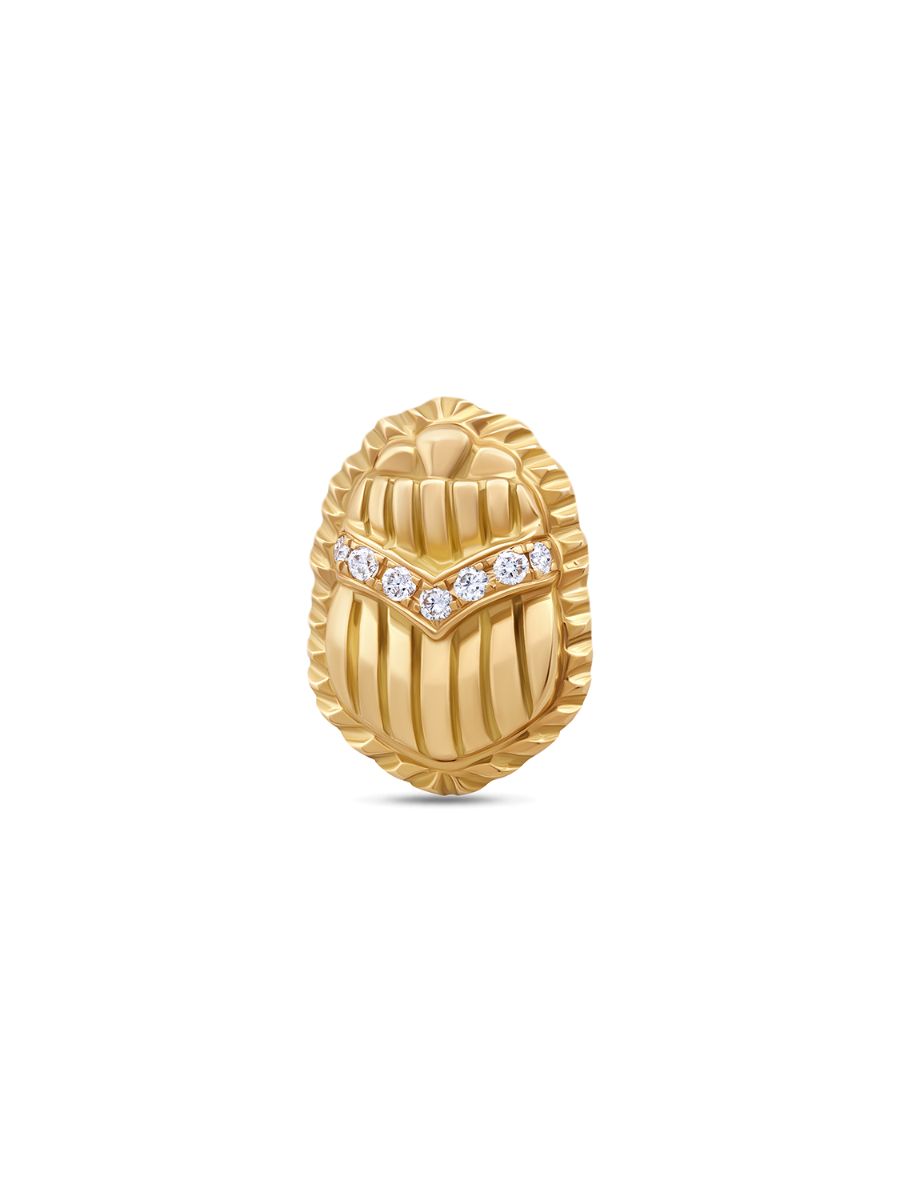 THAT Azza Fahmy Scarab Gold Stud Earrings Mall of the Emirates