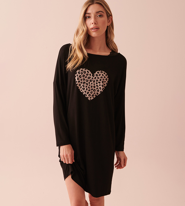 La Vie En Rose Soft Jersey Long Sleeve Sleepshirt Mall of the Emirates