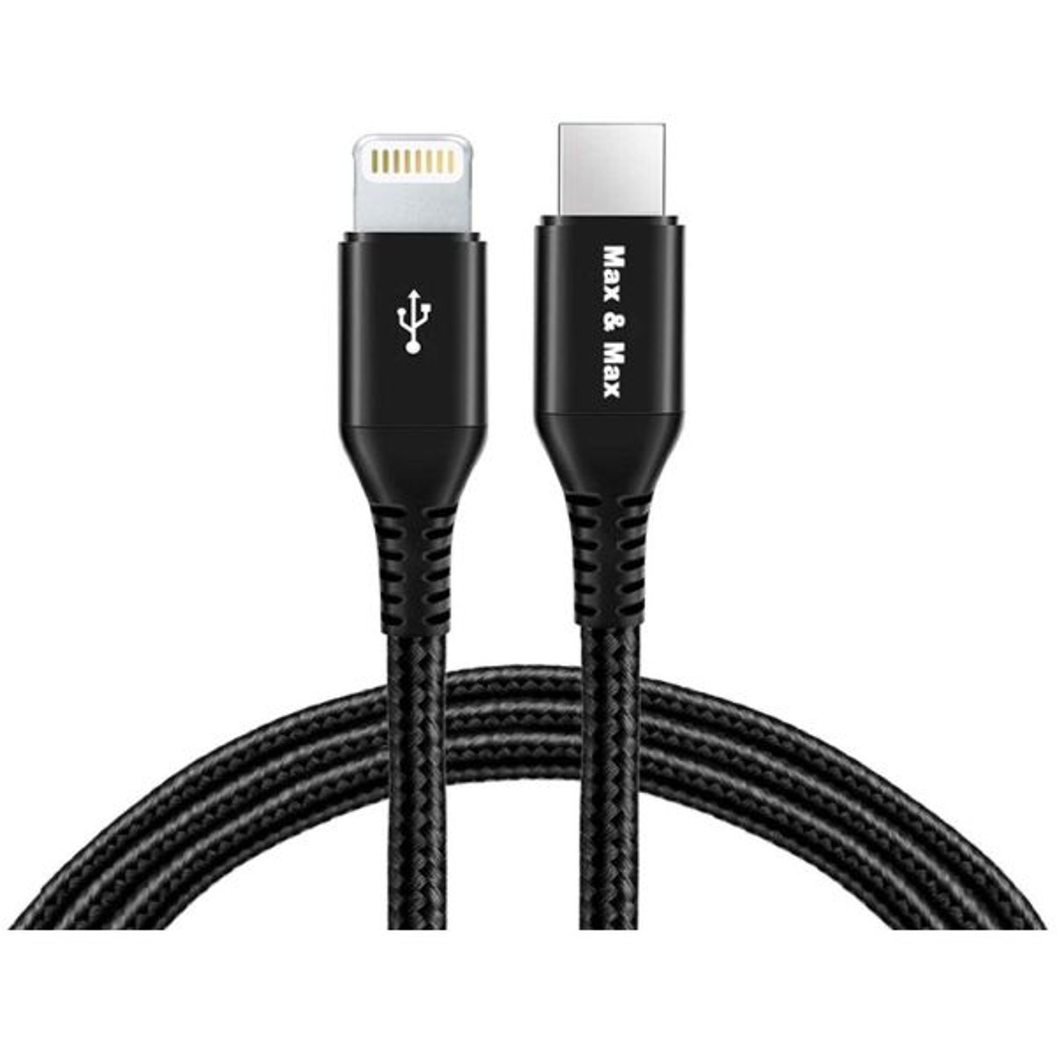 Max Max USB C To Lightning Cable 2m Black