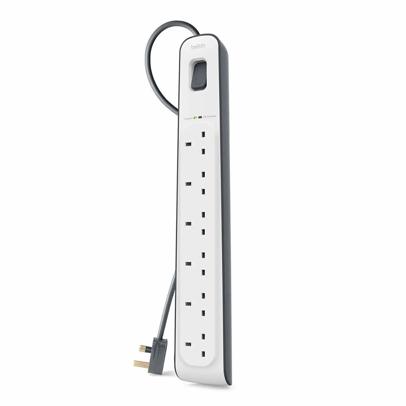 Jumbo Electronics Belkin 6 Plug Surge Protection Extension, White Mall of the Emirates